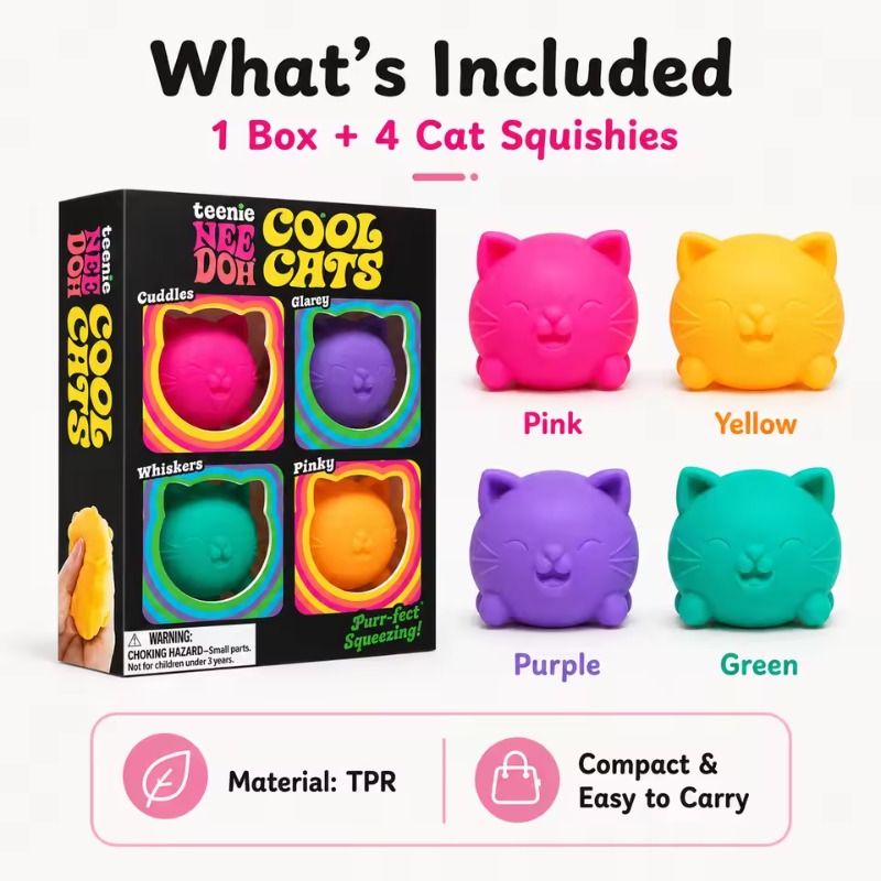 Fidget Cube Original - 인기 있는 니도 미니 4팩 세트,