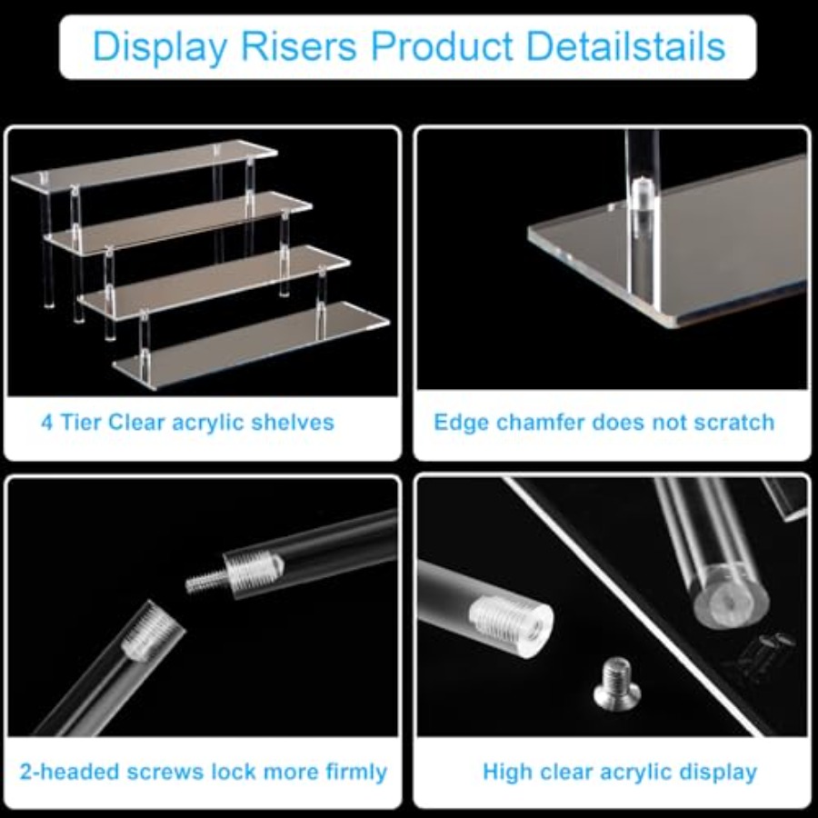 4단 아크릴 향수 정리대, 향수, 코롱, 화장품, 스킨 - Display Risers Set 리뷰 및 가격