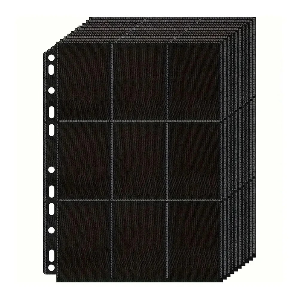 검은색 9칸 A4 크기 트레이딩 카드 바인더 페이지 1 - Trading Card Binder 리뷰 및 가격